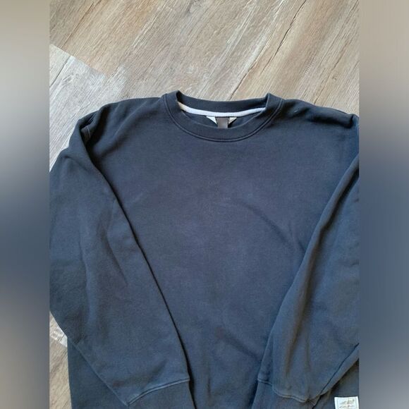 VTG Eddie Bauer Crewneck Comfy Sweatshirt Navy Blue Size L - Picture 2 of 6